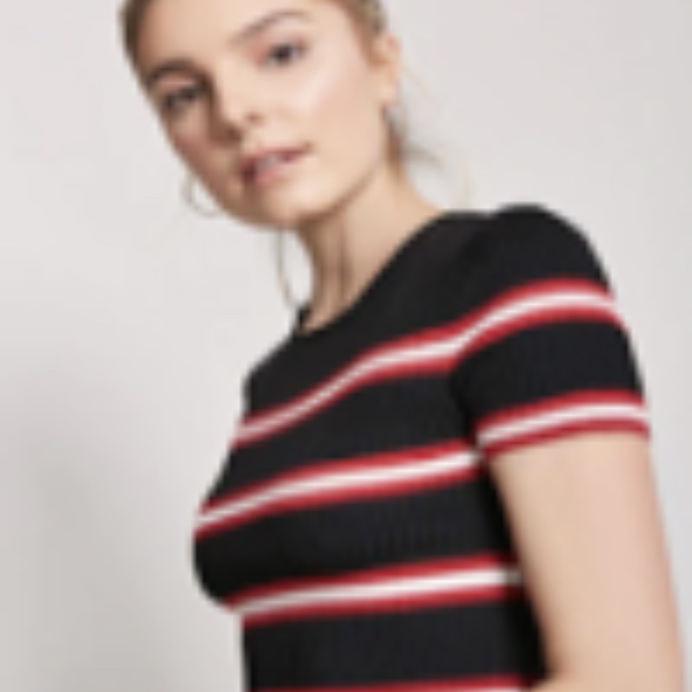 L | Stripe Crop Top
